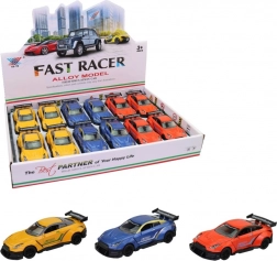 Metalen raceauto met terugtrekfunctie