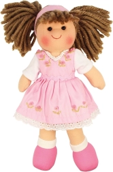 Fabric Doll Rose by Bigjigs Toys 28 cm