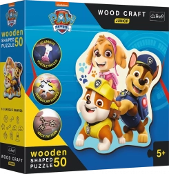 Houten tweezijdige puzzel Paw Patrol 50 stukjes