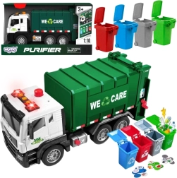 Interactive Garbage Truck 1:10 with Lights and Sounds – Learning Waste Sorting