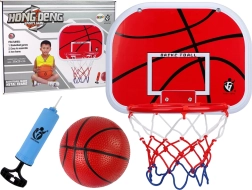Basketbalset met bord, ring en bal