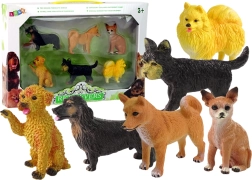 Set of 6 Figurines of Dog Breeds Famous Dog of the World