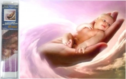 Diamantschilderen – kind in de hand 30 × 40 cm