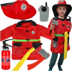 costume de pompier pour enfants avec talkie-walkie 3-8 ans