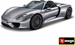 Bburago 1:24 Porsche 918 Spyder Metallic grijs 18-21076