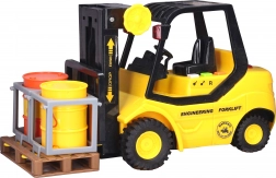 Yellow-black forklift with effects