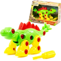 Screw-together stegosaurus kids' construction set