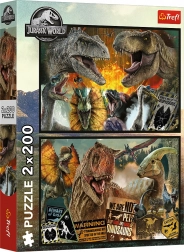 Puzzel 2×200 stukjes – prehistorische wereld JURASSIC WORLD