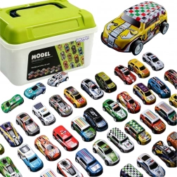 WOOPIE raceauto set 30 stuks met kaart
