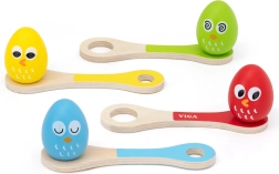 VIGA Egg and Spoon Race – wooden balancing game for children