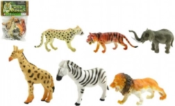 safari animaux du ZOO 6 pcs figurines en plastique 10 cm en sachet