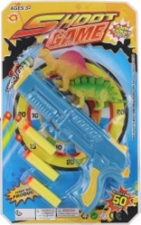 Pistolet avec fléchettes en mousse et dinosaures