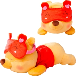 pluchen teddybeer WINNIE THE POOH Snuglets 40 cm met slaapmasker