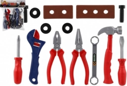 Kindergereedschapsset van kunststof in een zakje, 2 kleuren (21 × 24 × 5 cm)