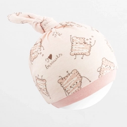 kinder katoenen mutsje New Baby Biscuits roze