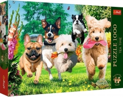 Trefl Puzzle Premium Plus Tea Time: Hundescherze im Garten 1000 Teile