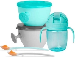 Ensemble de Repas Easy-Feed Teal/Gris