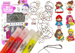 Stained Glass Painting Hanger Set – Princesses, 6 pcs