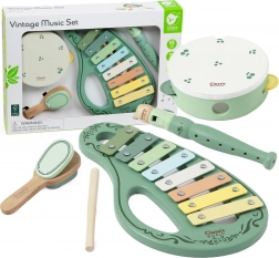 Houten vintage set muziekinstrumenten CLASSIC WORLD, 18m+