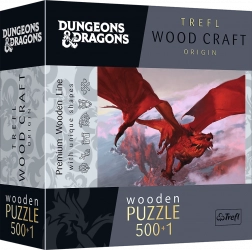 TREFL Houten dubbelzijdige puzzel Dungeons & Dragons: Oeroude rode draak