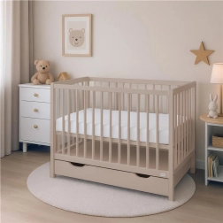 Kinderledikant met lade New Baby Basic in kasjmierkleur