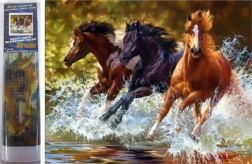 Diamond painting – paarden in de rivier 30 × 40 cm
