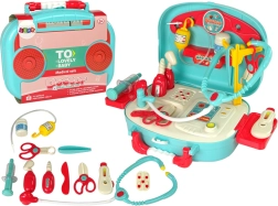 Children's doctor set in a case – turquoise