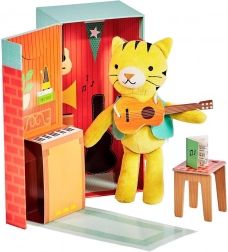 Petit Collage plush tiger Theodor – musician and creative set for kids