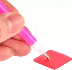 Diamant schilderen met witte tafelstandaard 21 × 25 cm voor kinderen