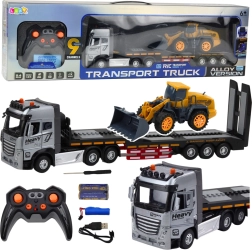 Remote-controlled truck with excavator