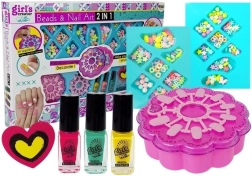 Creatieve meisjesset voor het maken van sieraden en nail art 2-in-1