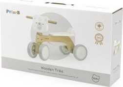 houten loopfietsje beer PolarB met stille EVA-wielen