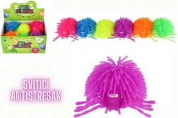 Anti-stress knijpballetje spin 10 cm met licht (siliconen, 6 kleuren)