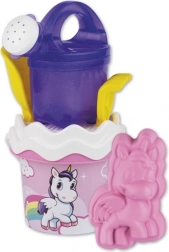 Androni set de sable licorne avec arrosoir – petit, 6 pièces