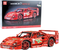 Constructieset Rode sportieve raceauto 1:10