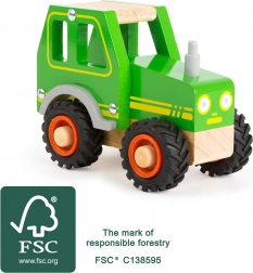 Tracteur en bois Small Foot vert