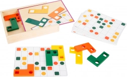 Houten logicaspel Small Foot – kleurrijke puzzel met kaartjes