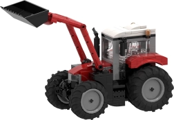 Brixies Plus Tractor MASSEY FERGUSON 5S with Front Loader Construction Set 269 Pieces