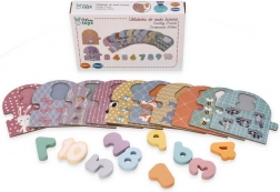 Houten educatieve puzzel cijfers met dieren montessori