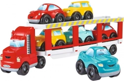 Abrick transporter met 6 autootjes