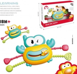 Sensory interactive crab toy for children from 18 months
