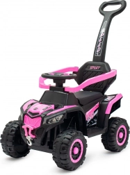 Baby Mix Ruggy Electric Ride-On with Push Bar baby pink