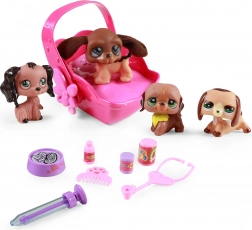 Set hondenspeeltjes met licht- en geluidstransportbox