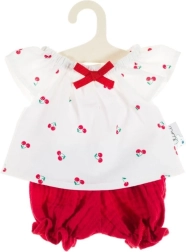 Ensemble en mousseline pour poupées 32 cm cerise