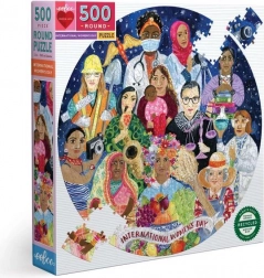 Ronde puzzel Internationale Vrouwendag 500 stukjes EEBOO