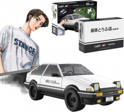 Kit de construction CaDA Toyota AE86 Trueno Initial D – voiture urbaine blanche, 72 pièces