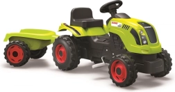 Pedal tractor CLAAS with green trailer