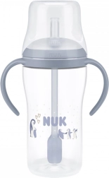 NUK Perfect Match Training Bottle with Silicone Straw PENGUIN 260 ml