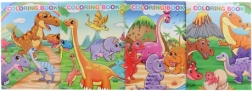 Livre de coloriage dinosaures avec autocollants