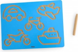 Viga grafomotorische plaat voertuigen